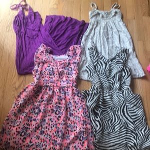 Four summer dresses-girls size 7/8